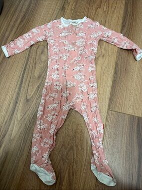 Magnetic Me Pink Floral Footed Baby One-Piece